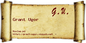 Grant Ugor névjegykártya